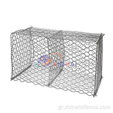 Γαλβανισμένο εξαγωνικό κουτί gabion mesh gabion barket